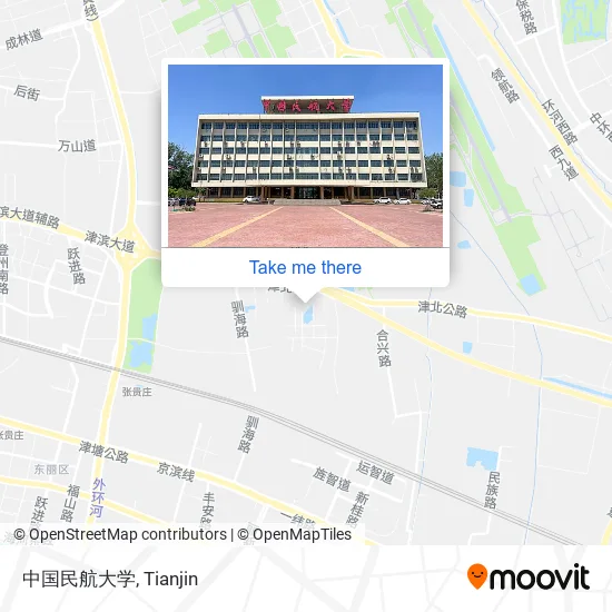 中国民航大学 map