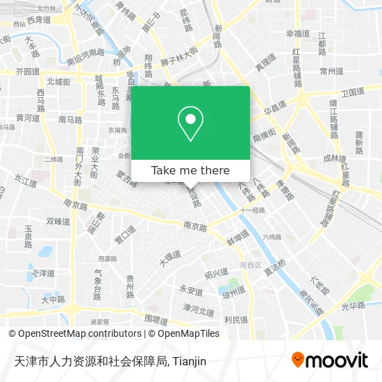 天津市人力资源和社会保障局 map