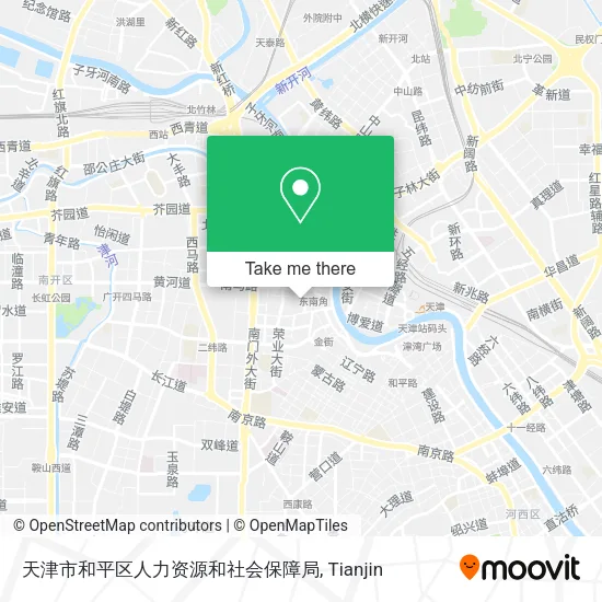 天津市和平区人力资源和社会保障局 map