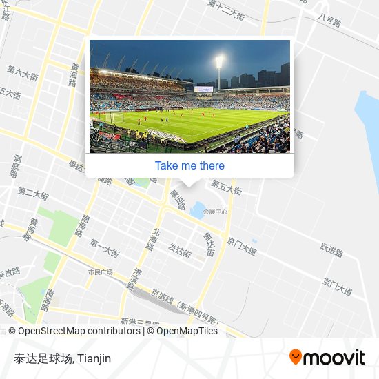 泰达足球场 map