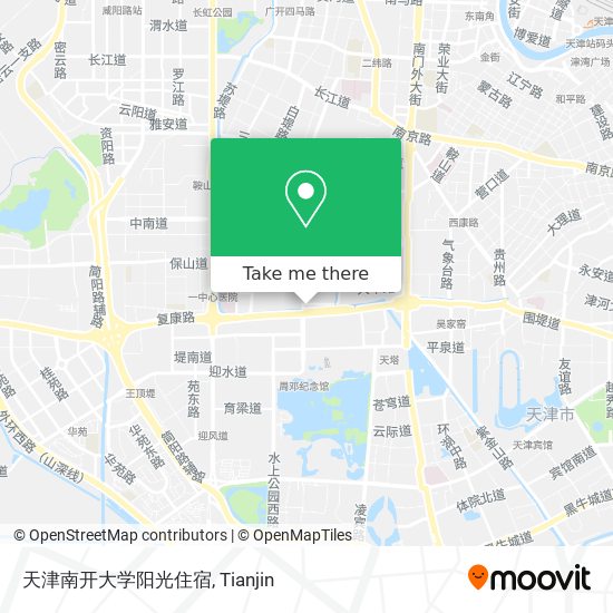 天津南开大学阳光住宿 map