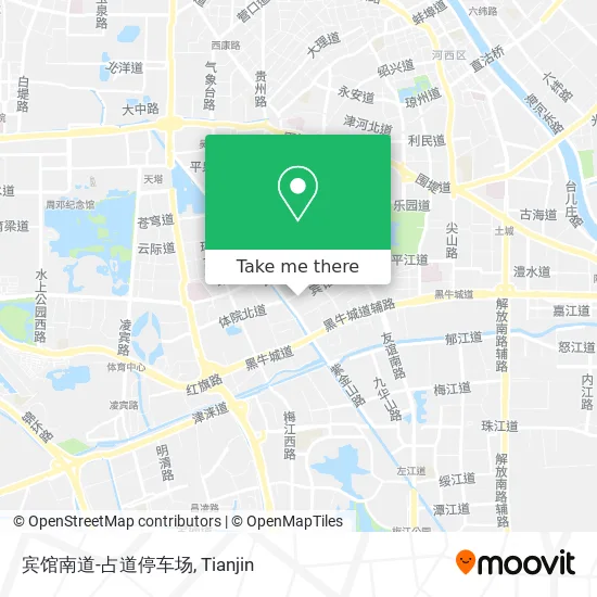 宾馆南道-占道停车场 map