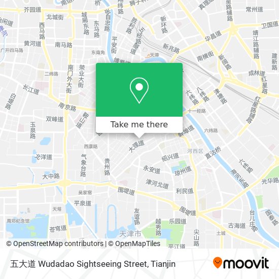 五大道 Wudadao Sightseeing Street map