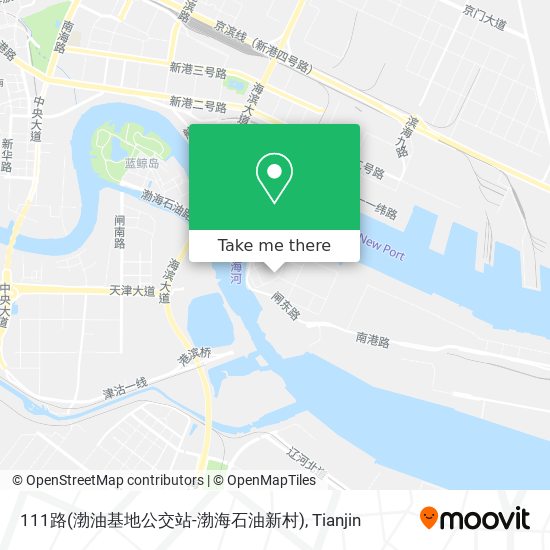 111路(渤油基地公交站-渤海石油新村) map
