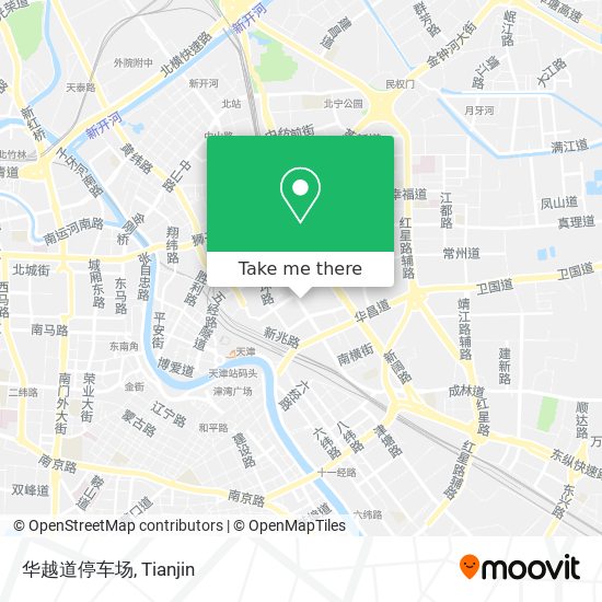 华越道停车场 map