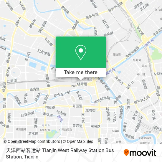 天津西站客运站 Tianjin West Railway Station Bus Station map
