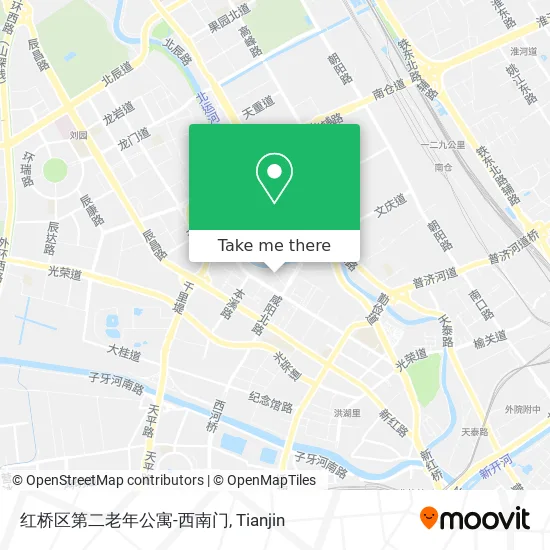 红桥区第二老年公寓-西南门 map