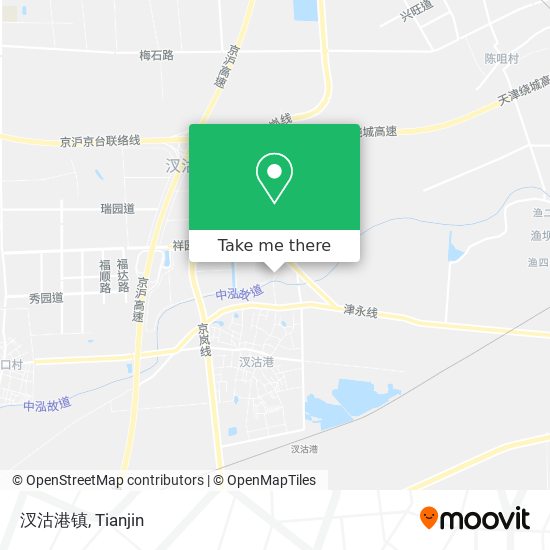汊沽港镇 map
