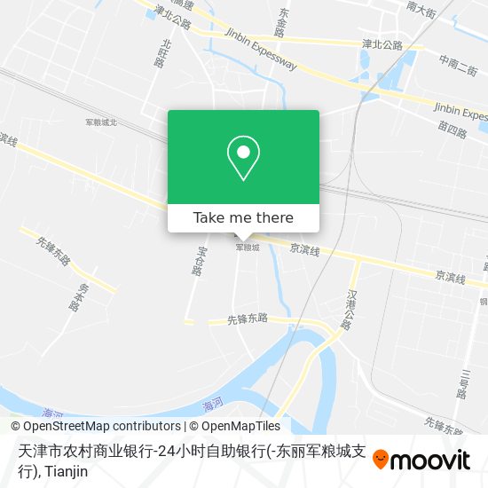 天津市农村商业银行-24小时自助银行(-东丽军粮城支行) map