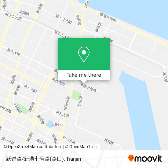 跃进路/新港七号路(路口) map