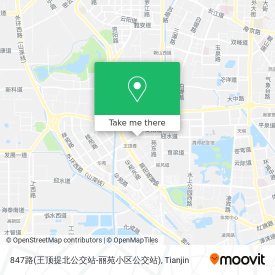 847路(王顶提北公交站-丽苑小区公交站) map