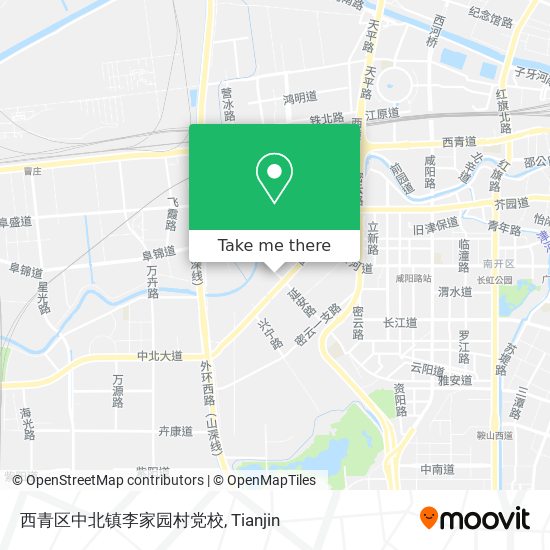 西青区中北镇李家园村党校 map