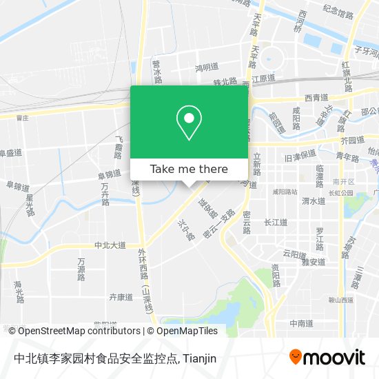 中北镇李家园村食品安全监控点 map