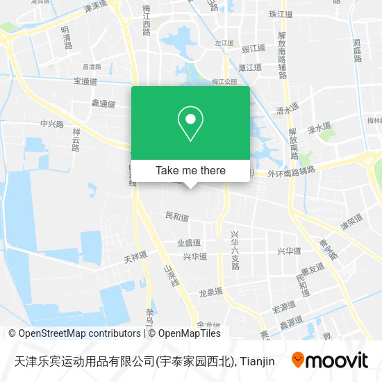 天津乐宾运动用品有限公司(宇泰家园西北) map