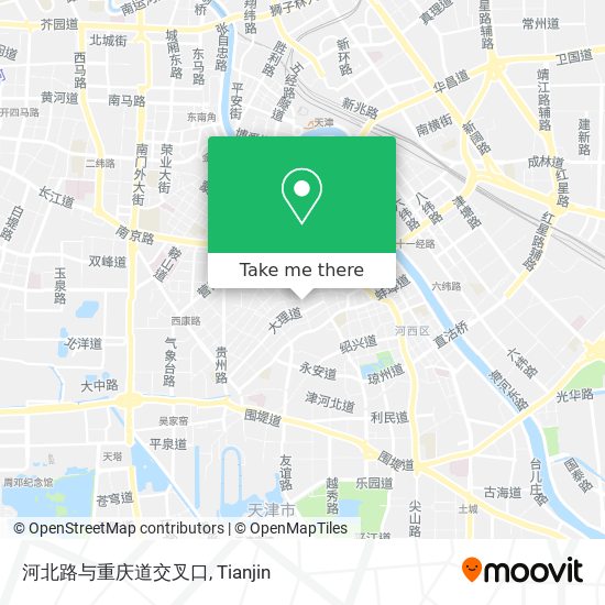 河北路与重庆道交叉口 map