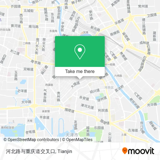 河北路与重庆道交叉口 map