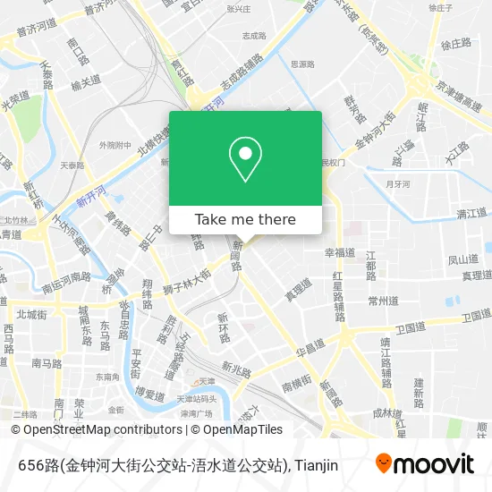 656路(金钟河大街公交站-浯水道公交站) map