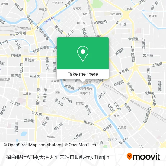 招商银行ATM(天津火车东站自助银行) map