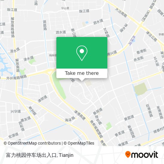 富力桃园停车场出入口 map