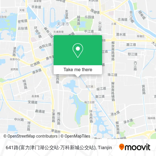 641路(富力津门湖公交站-万科新城公交站) map