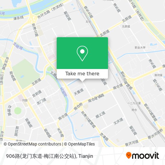 906路(龙门东道-梅江南公交站) map