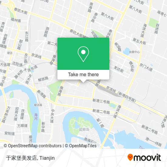 于家堡美发店 map