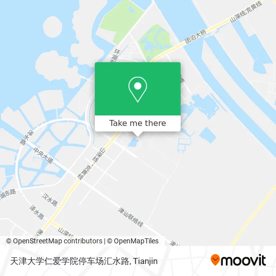 天津大学仁爱学院停车场汇水路 map
