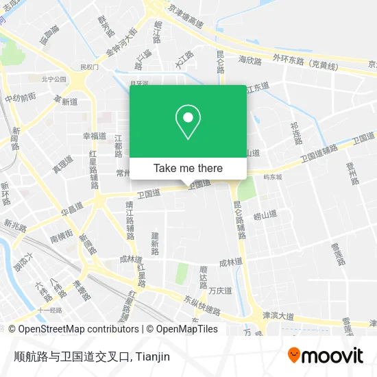 顺航路与卫国道交叉口 map