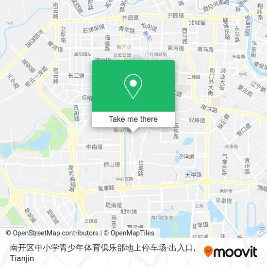 南开区中小学青少年体育俱乐部地上停车场-出入口 map