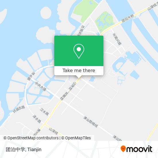 团泊中学 map