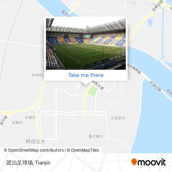 团泊足球场 map