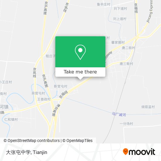 大张屯中学 map