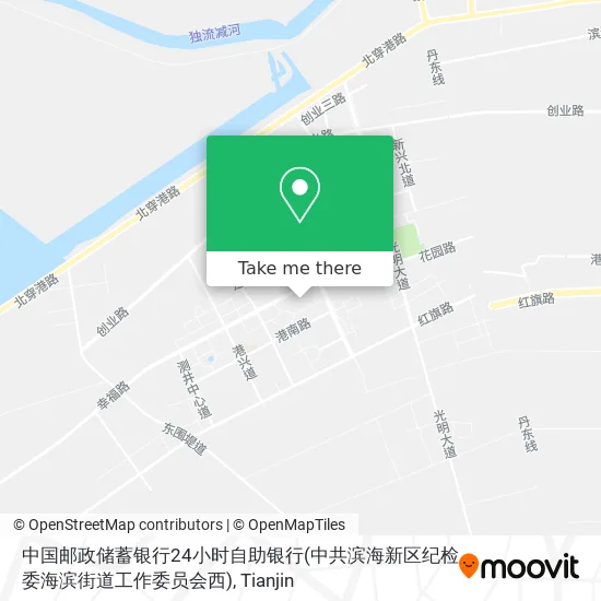中国邮政储蓄银行24小时自助银行(中共滨海新区纪检委海滨街道工作委员会西) map