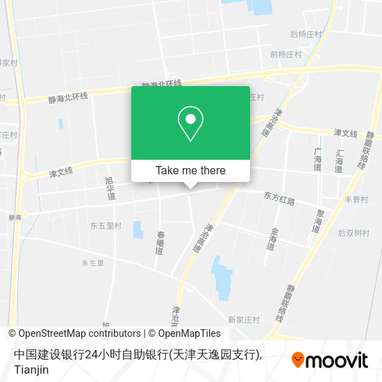 中国建设银行24小时自助银行(天津天逸园支行) map