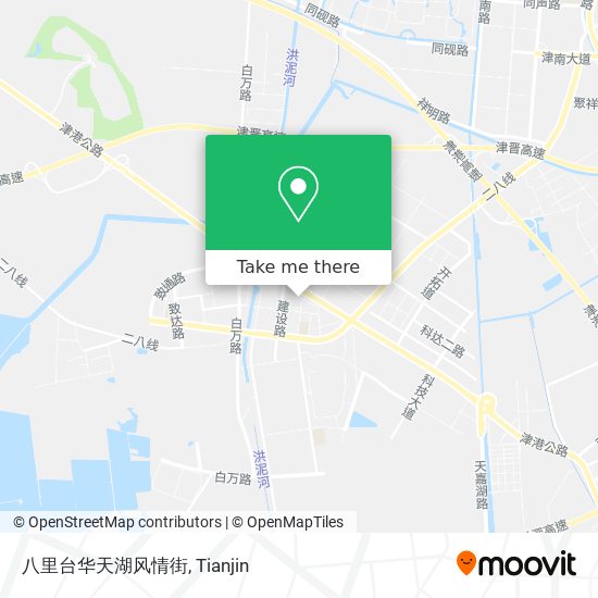 八里台华天湖风情街 map