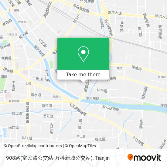 908路(富民路公交站-万科新城公交站) map