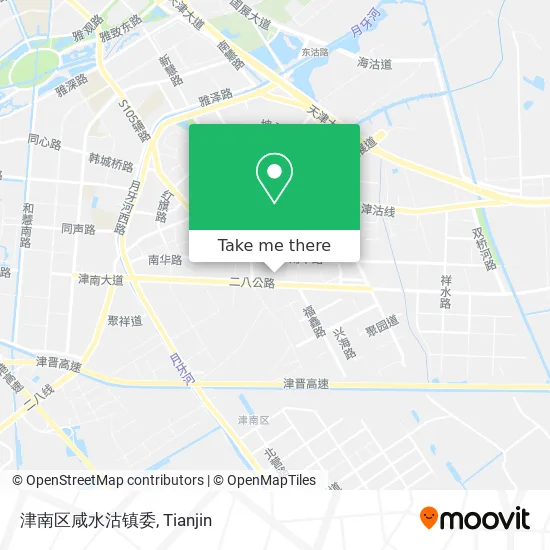 津南区咸水沽镇委 map