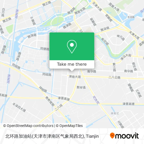 北环路加油站(天津市津南区气象局西北) map