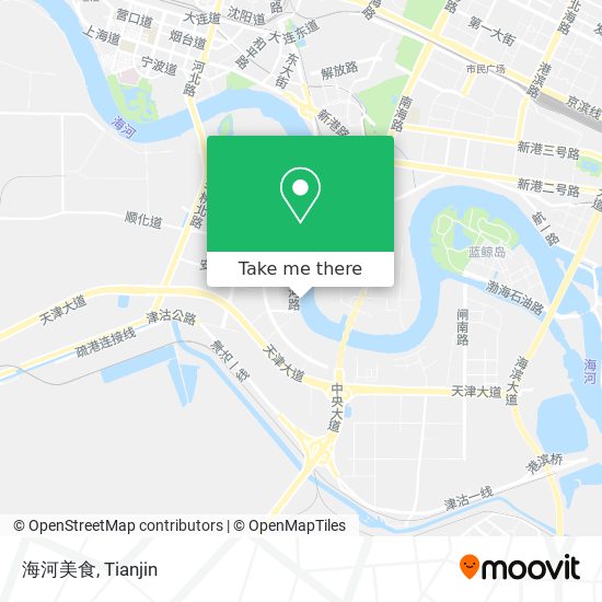 海河美食 map