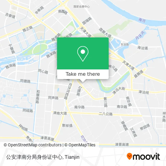 公安津南分局身份证中心 map