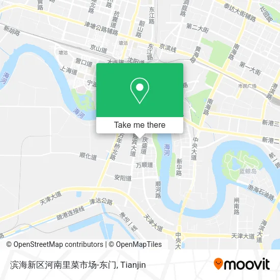 滨海新区河南里菜市场-东门 map