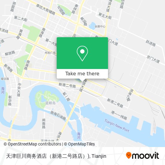 天津巨川商务酒店（新港二号路店）) map