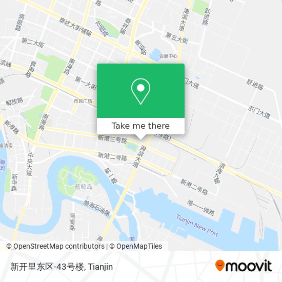 新开里东区-43号楼 map