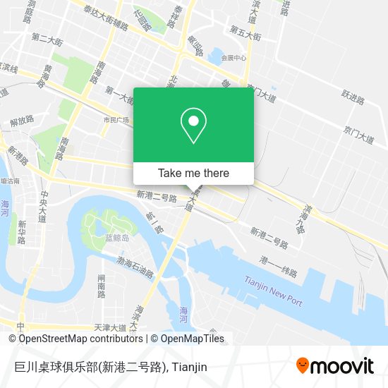 巨川桌球俱乐部(新港二号路) map