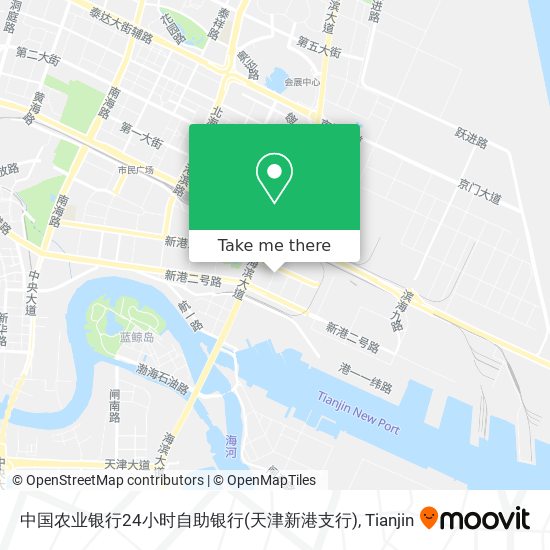 中国农业银行24小时自助银行(天津新港支行) map