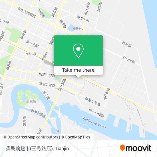 滨民购超市(三号路店) map
