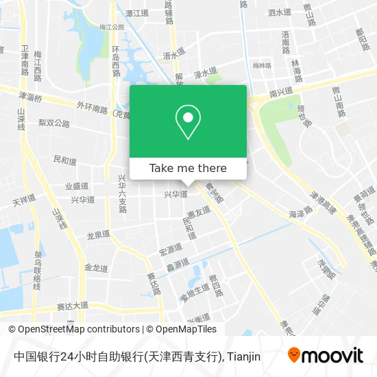 中国银行24小时自助银行(天津西青支行) map