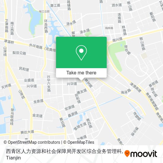 西青区人力资源和社会保障局开发区综合业务管理科 map