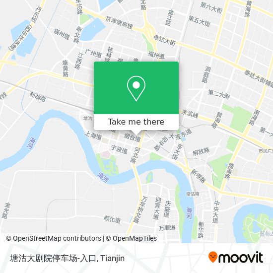 塘沽大剧院停车场-入口 map