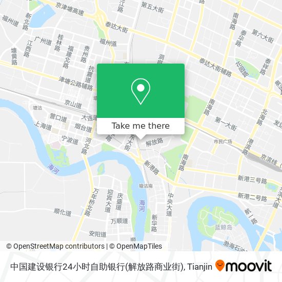 中国建设银行24小时自助银行(解放路商业街) map